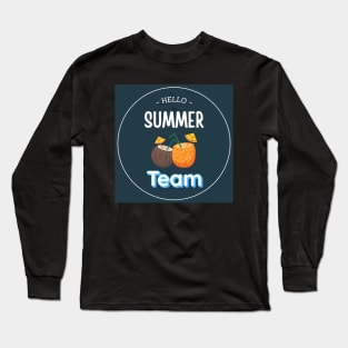 Hello summer team stickers Long Sleeve T-Shirt